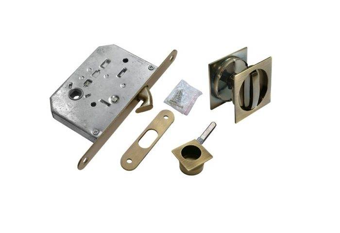 Комплект для раздвижных дверей Morelli MHS-2 WC AB цвет - античная бронза