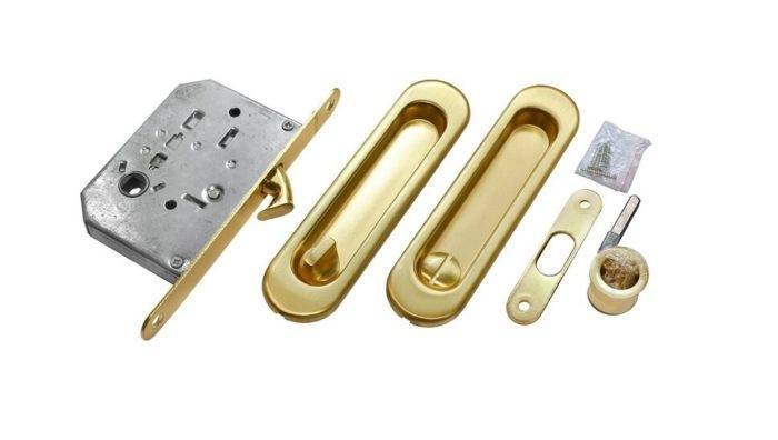 Комплект для раздвижных дверей Morelli MHS150 WC SG цвет - мат.золото